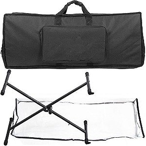 Kit Acessórios P/ Teclado Musical Capa + Cobertura + Suporte