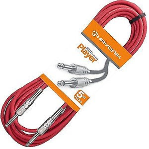 Cabo Para Instrumentos Player Hayonik P10 X P10 5m Vermelho