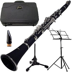 Kit Clarineta Chaves Niqueladas Bb Com Case Tjs6402 Shelter