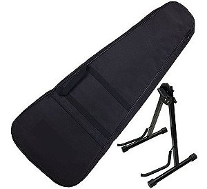 Kit Capa Violão Folk + Suporte Para Violão 4010 O F E R T A