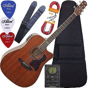 Kit Violão Eletroacústico Folk C/ Capa Sd20c Mgs Strinberg