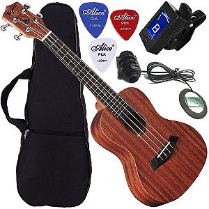 Kit Ukulele Concerto Eletroacústico Canhoto 23k Tagima