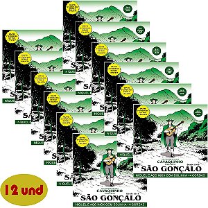 Encordoamento Cordas P/ Cavaco São Gonçalo Caixa C/ 12 Jogos