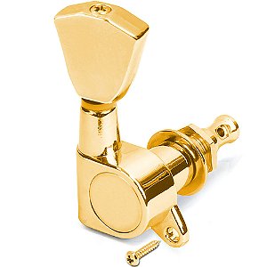Tarraxa Guitarra Blindada Dourada 3x3 Spirit J04-GD-R3L3