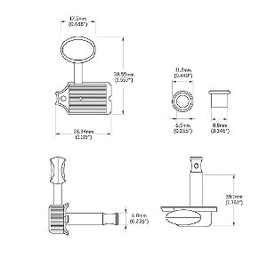 Tarraxa Para Guitarra Dourada R6 Vintage Spirit J55-GD-R6