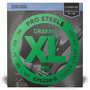 Encordoamento Baixo 5C 40-125 D Addario XLProSteels EPS220-5