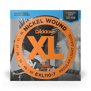 Encordoamento Guitarra 7C 10-59 D Addario XL Nickel EXL110-7