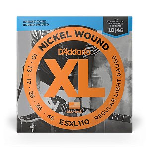 Encordoamento Guitarra 10-46 D Addario XL Nickel ESXL110