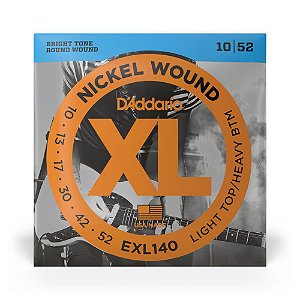 Encordoamento Guitarra 10-52 D Addario XL Nickel EXL140