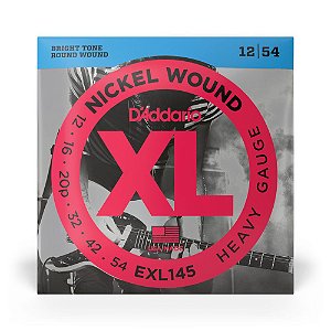 Encordoamento Guitarra 12-54 D Addario XL Nickel EXL145