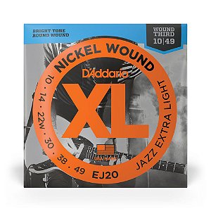 Encordoamento Para Guitarra 10-49 D Addario XL Nickel EJ20