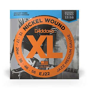 Encordoamento Para Guitarra 13-56 D Addario XL Nickel EJ22
