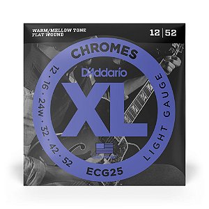 Encordoamento Guitarra 12-52 D Addario XL Chromes ECG25