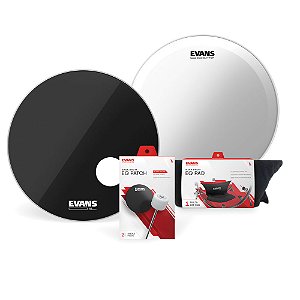 Kit De Peles Para Bumbo Evans EQ3 Transparente BD22B3