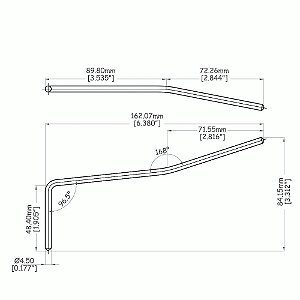 Alavanca Para Ponte Sistema Trêmolo Guitarra Spirit TP2-NI