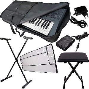 Kit Capa Para Teclado Musical Completo C/ Multi Acessórios