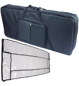 Kit Capa Para Teclado Acolchoada 6/8 Extra Luxo C/ Cobertura