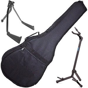 Kit Capa Acolchoada Violão C/ Suporte G3s + Suporte G6 Ask