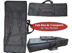 Capa Master Luxo Para Teclado Yamaha Psr S550 Acolchoada Bk