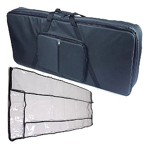 Kit Capa Para Teclado Acolchoada 7/8 Extra Luxo C/ Cobertura