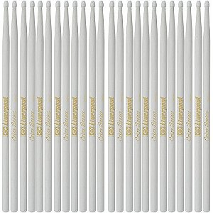 (12 Pares) Baqueta 5a Ponta Nylon Lc Dz5an Branco Liverpool