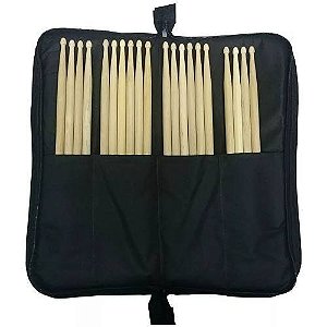 Capa Acolchoada Para Baquetas C/ 10 Pares De Baquetas Master