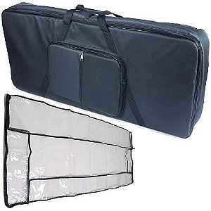 Kit Capa Acolchoada Para Teclado 7/8 Extra Luxo C/ Cobertura