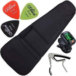 Kit Capa Violão Folk Acolchoada + Acessórios Frete Grátis