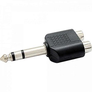Adaptador Plug P10 Stereo para 2x Jack RCA Niquel ADAP0031 Storm - PCT / 10