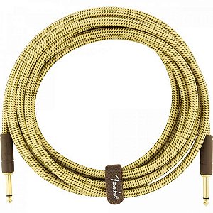 Cabo para Instrumentos P10 x P10 4,5m DELUXE SERIES Amarelo Tweed FENDER