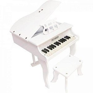 Mini Piano Infantil de Cauda Turbinho 30 Branco
