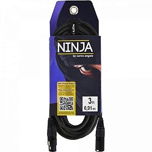 Cabo XLR Macho x XLR Fêmea 0,91m Ninja LW B Santo Angelo