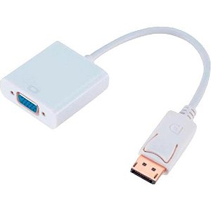 Cabo Adaptador DisplayPort Para VGA Branco Flex