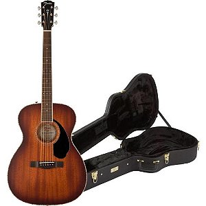 Violão Eletroacústico Fender Orchestra PO-220E Aged Cognac Burst Com Case