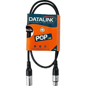 Cabo XLR Macho x XLR Fêmea 1m Pop Line Datalink