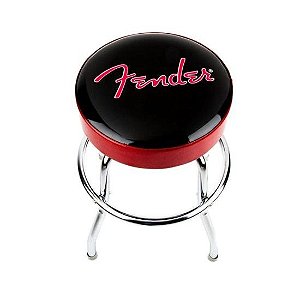 Banco Fender 24" Red Sparkle Logo Black Red Sparkle