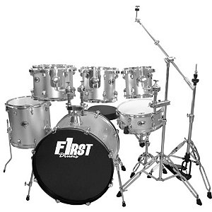 Bateria Acústica 3t Prata Ny-f1rst Drums