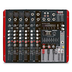 Nvk800p - Mesa De Som / Mixer 8 Canais Usb Nvk 800 P - Novik Neo