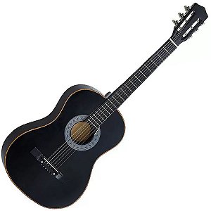 Violão Iniciante Queens Cordas Nylon Preto Vtr255