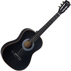 Violão Acústico Conthey Queen's Preto Cordas de Nylon Vtr349