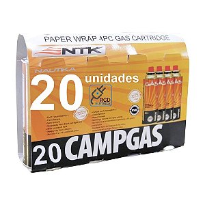 Refil De Gas Campgas Para Fogareiros E Macaricos Nautika 20 Unidades