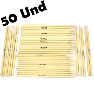 Baqueta Para Repique Ponta Oliva ( 50 Pç ) Liverpool Mt-11