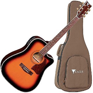 Violão Eletroacústico Eagle Ch889 Folk Cutway Sunburst