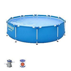 Piscina Estrutural 6.473l Circular 3,66m x 76cm com Filtro 1.249 l/h 220v Bestway