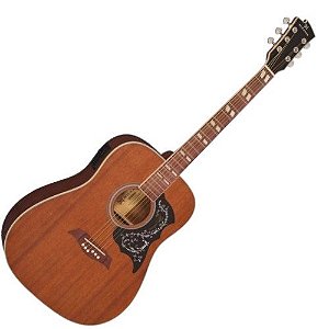Violão Eletroacústico Michael Folk Aço VM921DTC Mahogany + KIT2CL