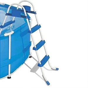 Escada Para Piscina Bel Lazer 3 Degraus Antiderrapante 97cm