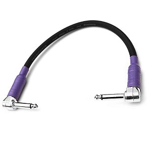 Cabo Tecniforte No Loss Pedal Plug Niquelado 90º / 90º 0,8ft 25cm - Unidade