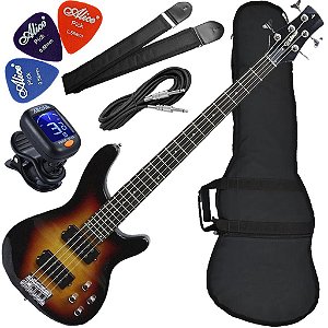 Kit Baixo Waldman GBW-105 5 Cordas Brown Sunburst (BS) Bx01