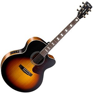 Violão Eletroacústico Aço CJ3V Jumbo Cort