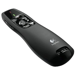 Apresentador sem fio Logitech R400 com Laser Pointer Vermelho, Conexão USB